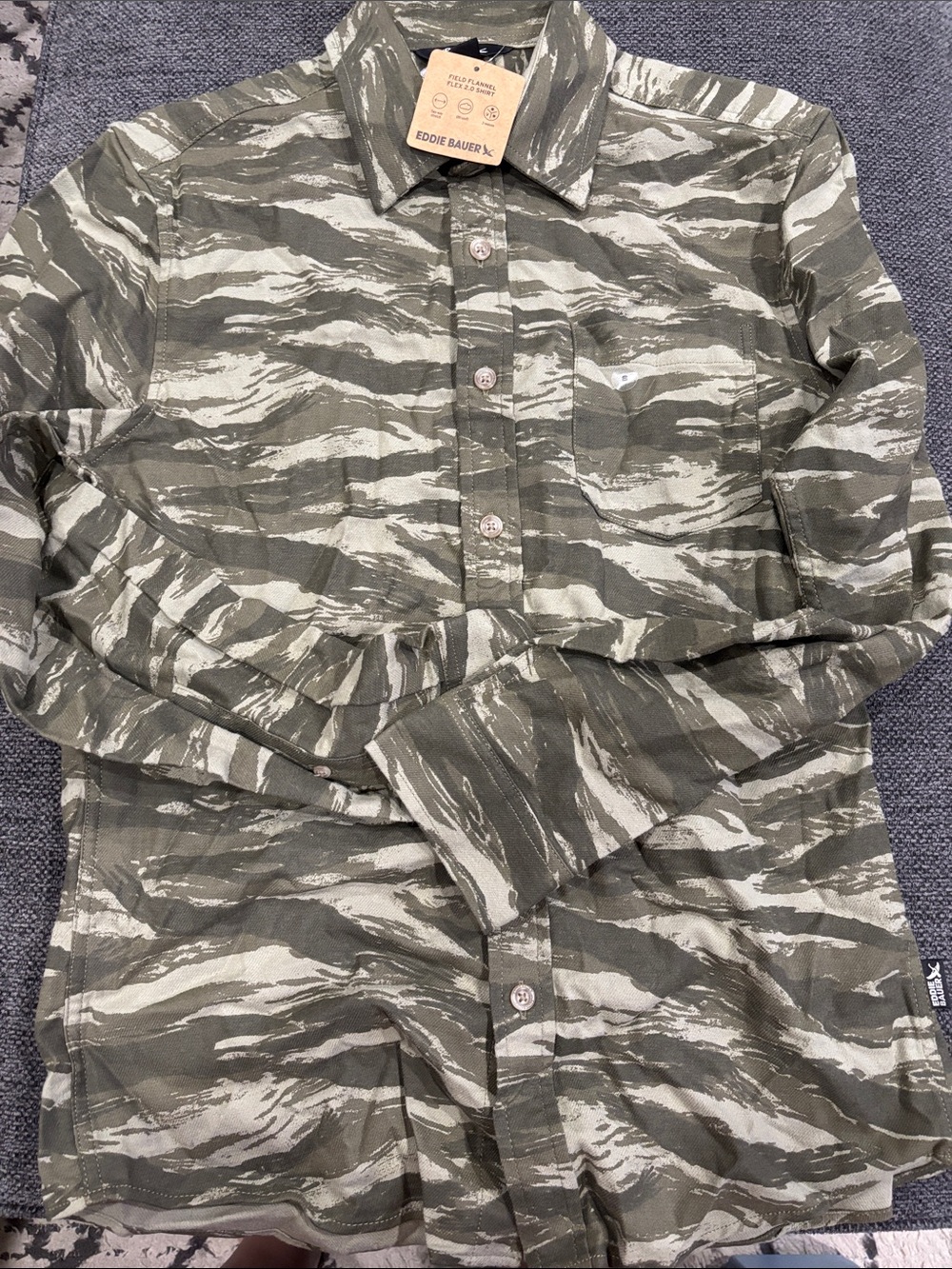 Eddie Bauer Field Flannel Flex Shirt 2.0 Size S